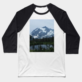 Mt Baker Washington State Nature Photography Pacific Northwest Baseball T-Shirt